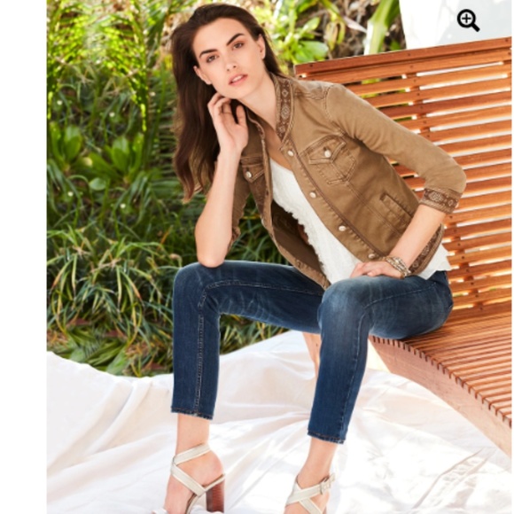 NWOT Embroidered Button-Front Jacket - Picture 3 of 4